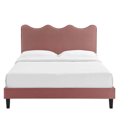 Current Performance Velvet Twin Platform Bed by Modway