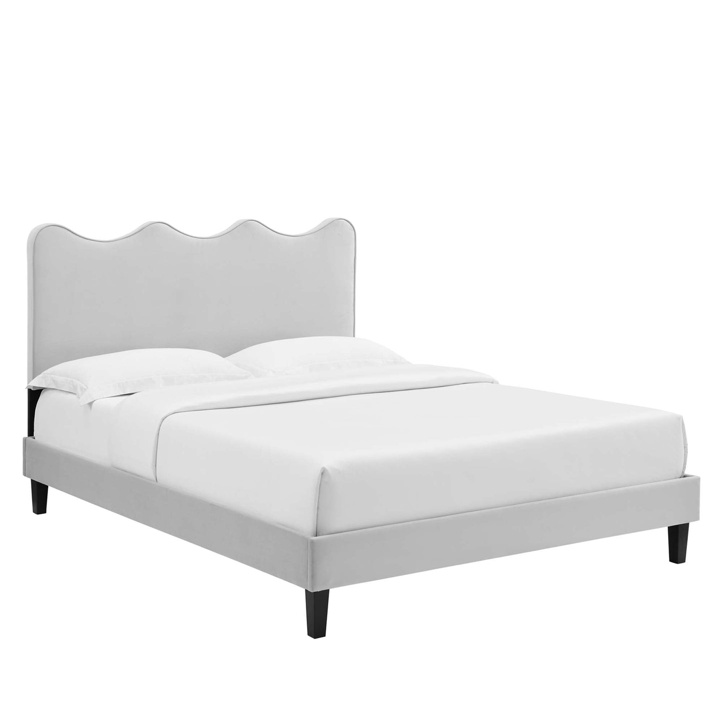 Current Performance Velvet Twin Platform Bed by Modway