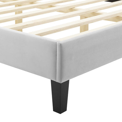 Current Performance Velvet Twin Platform Bed by Modway