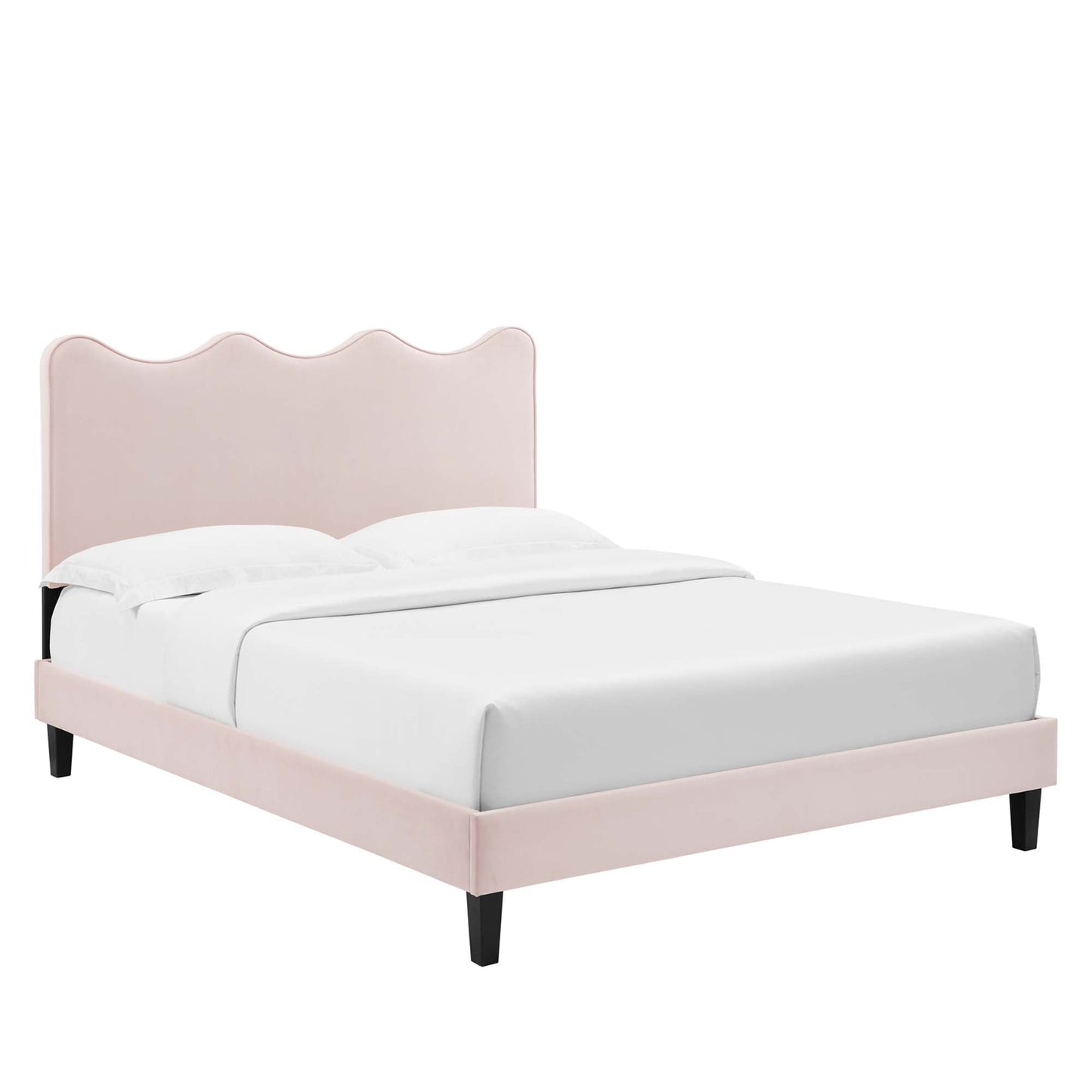 Current Performance Velvet Twin Platform Bed by Modway