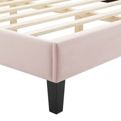 Current Performance Velvet Twin Platform Bed by Modway