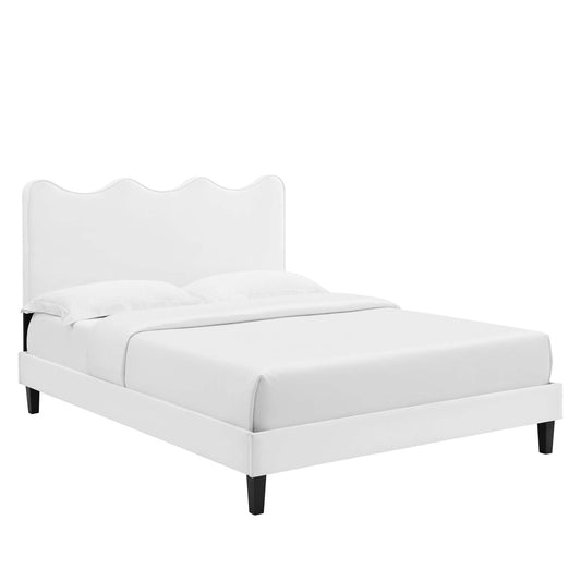Current Performance Velvet Twin Platform Bed by Modway