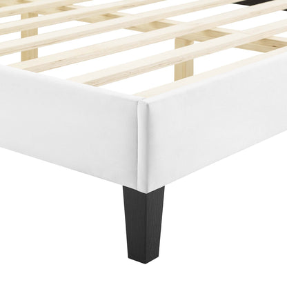 Current Performance Velvet Twin Platform Bed by Modway
