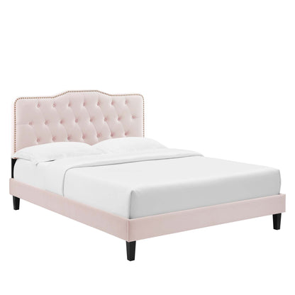 Amber Performance Velvet Twin Platform Bed by Modway