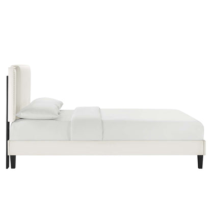 Zahra Channel Tufted Performance Velvet Twin Platform Bed by Modway