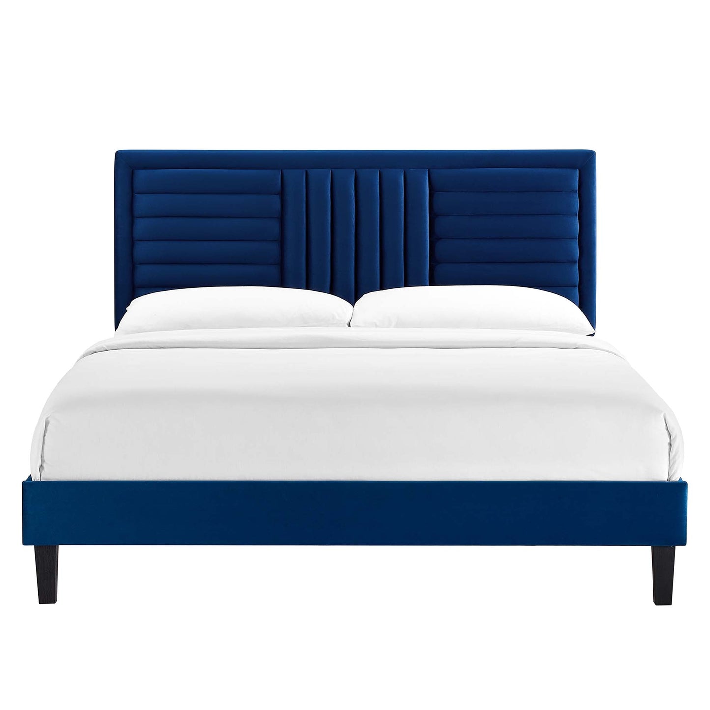 Sofia Channel Tufted Performance Velvet Full Platform Bed by Modway