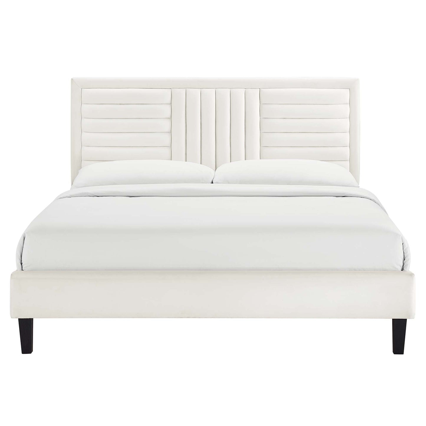 Sofia Channel Tufted Performance Velvet Full Platform Bed by Modway