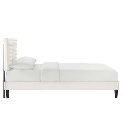 Sofia Channel Tufted Performance Velvet Full Platform Bed by Modway