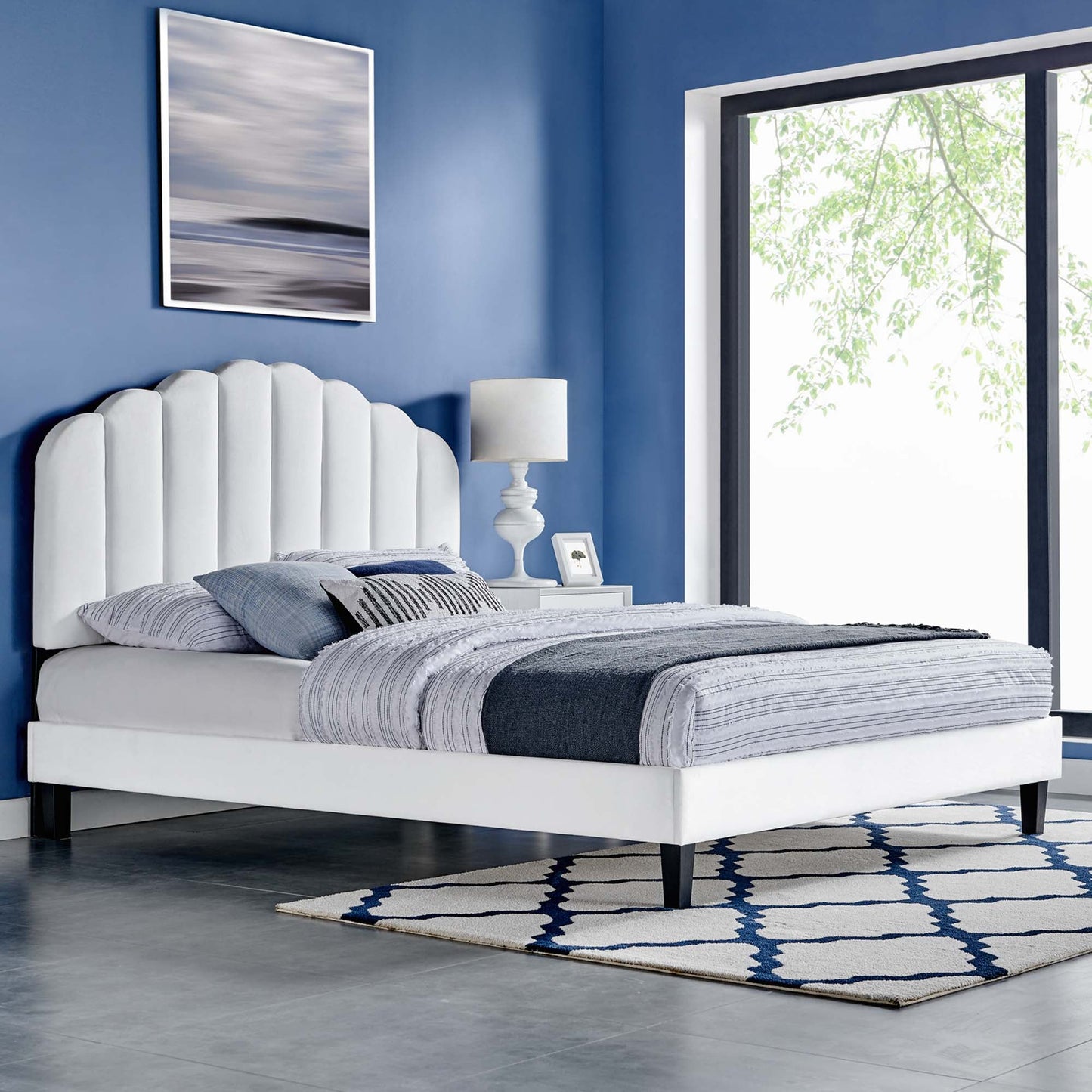 Daisy Performance Velvet Full Platform Bed by Modway