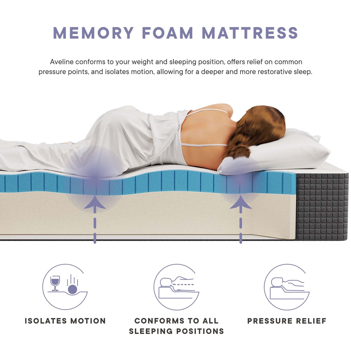 Aveline 12" Memory Foam Mattress by Modway