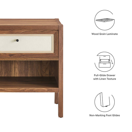 Capri Wood Grain Nightstand by Modway