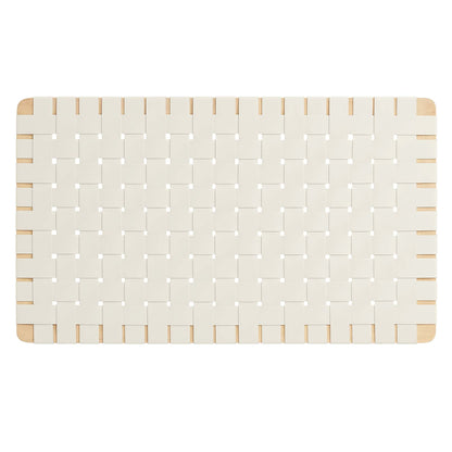 Sparta Weave Wall-Mount Vegan Leather Twin Headboard by Modway