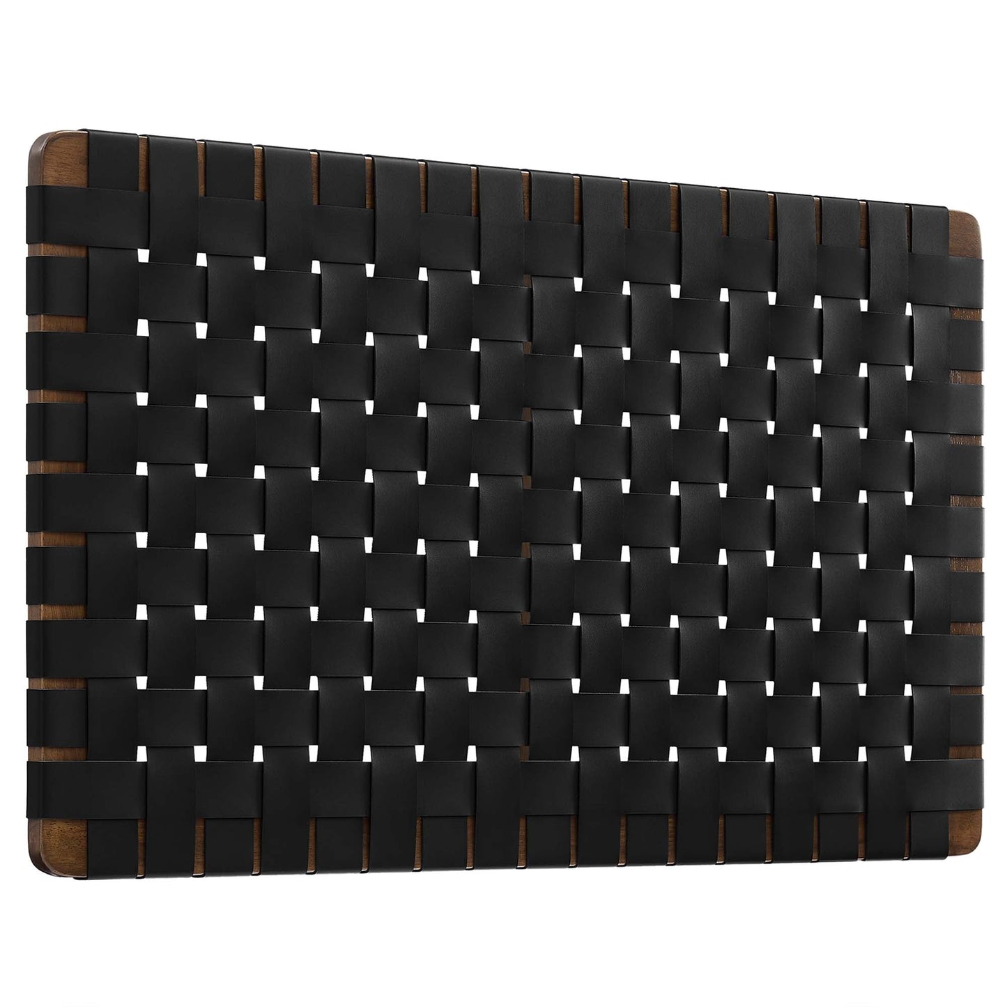 Sparta Weave Wall-Mount Vegan Leather Twin Headboard by Modway