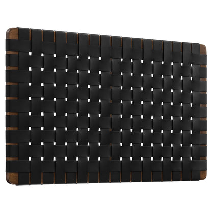 Sparta Weave Wall-Mount Vegan Leather Twin Headboard by Modway