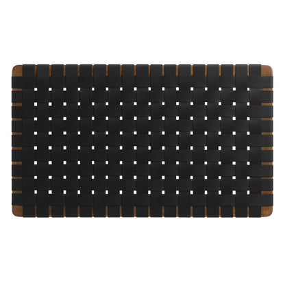 Sparta Weave Wall-Mount Vegan Leather Twin Headboard by Modway