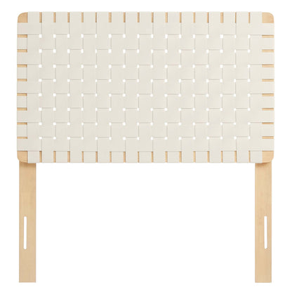 Sparta Weave Vegan Leather Twin Headboard