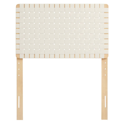 Sparta Weave Vegan Leather Twin Headboard