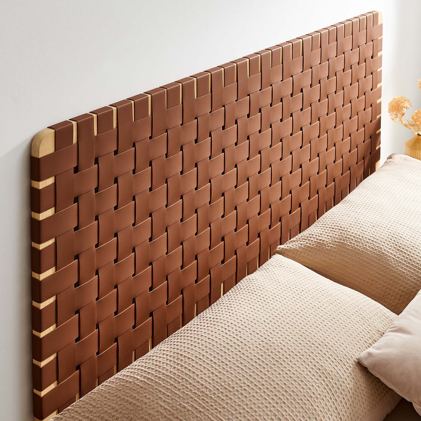 Sparta Vegan Leather Weave Queen Headboard by Modway