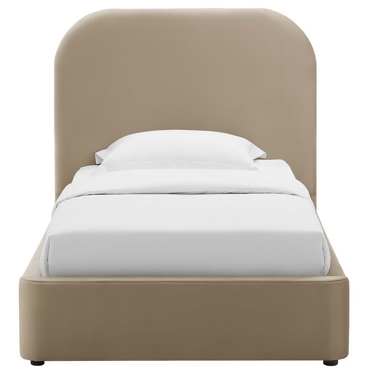 Keynote Performance Velvet Curved Twin Platform Bed by Modway