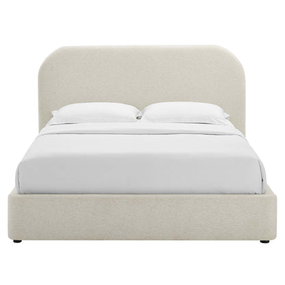 Keynote Upholstered Full Size Fabric Curved Platform Bed by Modway