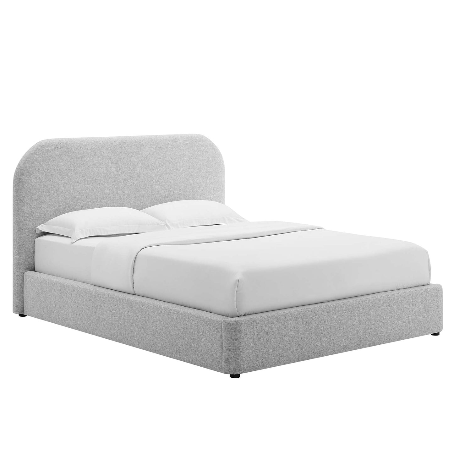 Keynote Upholstered Full Size Fabric Curved Platform Bed by Modway
