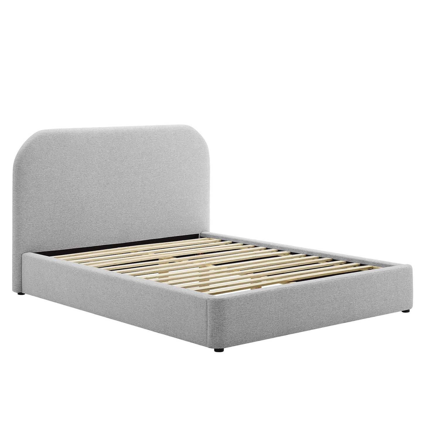 Keynote Upholstered Full Size Fabric Curved Platform Bed by Modway