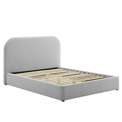 Keynote Upholstered Full Size Fabric Curved Platform Bed by Modway