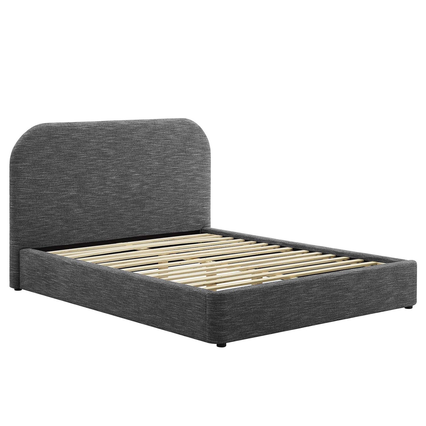 Keynote Upholstered Full Size Fabric Curved Platform Bed by Modway