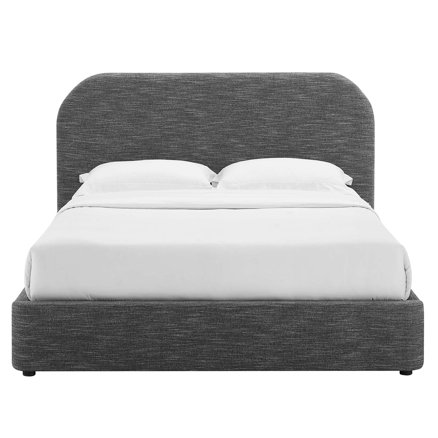 Keynote Upholstered Full Size Fabric Curved Platform Bed by Modway