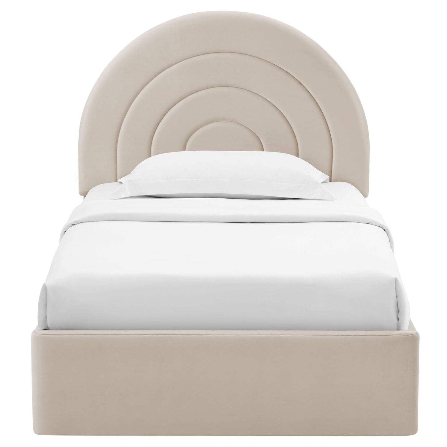 Solana Arched Performance Velvet Twin Platform Bed
