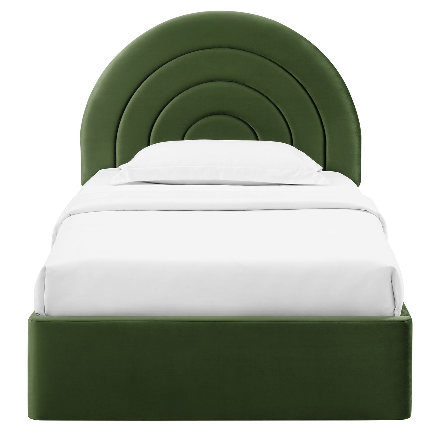 Solana Arched Performance Velvet Twin Platform Bed