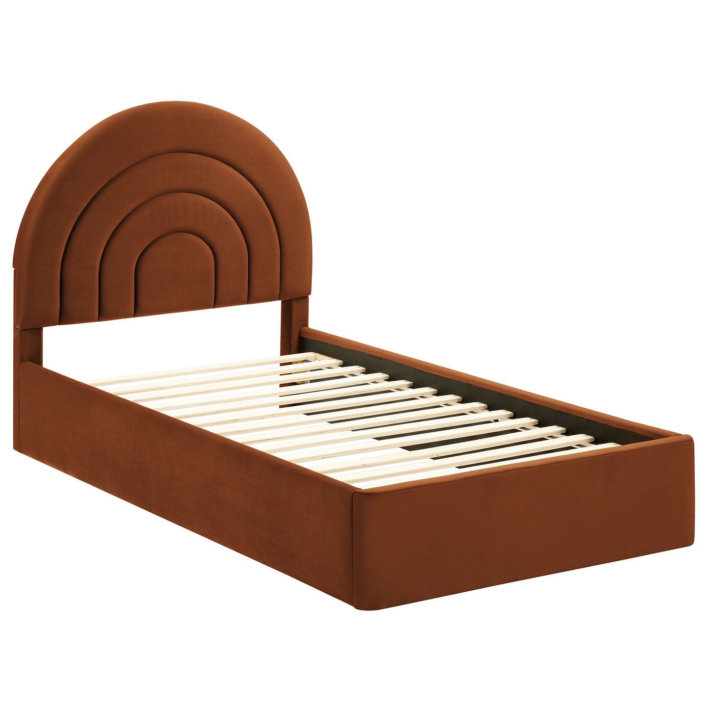 Solana Arched Performance Velvet Twin Platform Bed