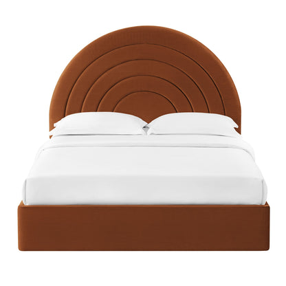 Solana Arched Performance Velvet Queen Platform Bed by Modway