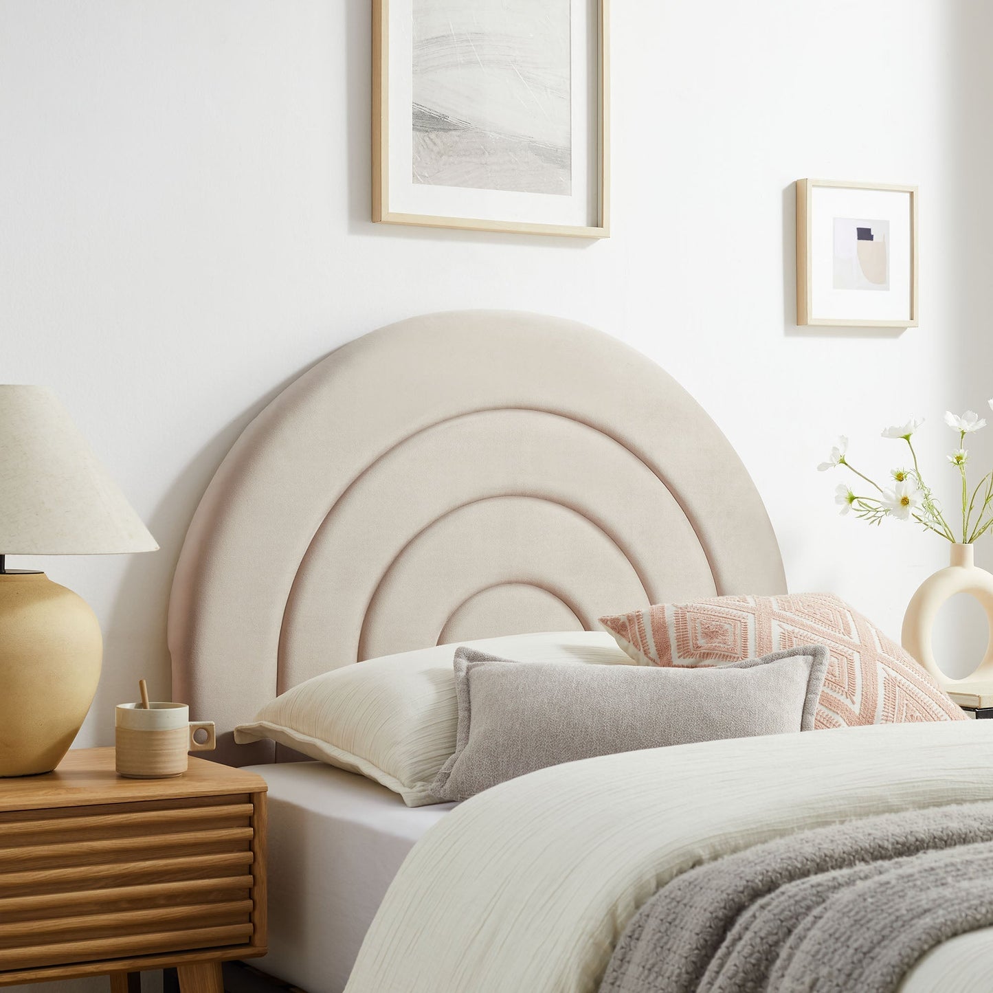 Solana Arched Performance Velvet Twin Headboard by Modway