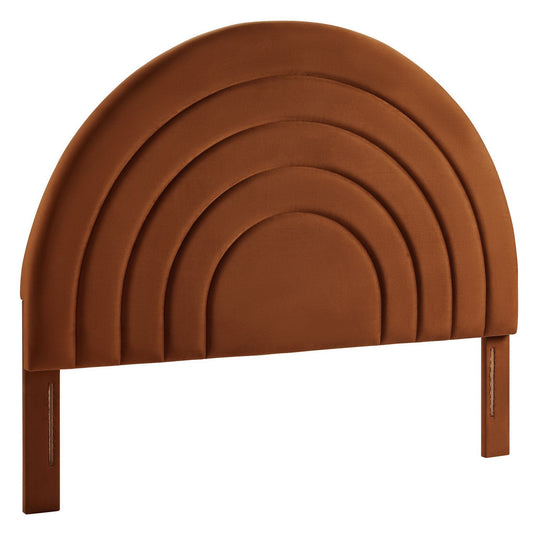 Solana Arched Performance Velvet Queen Headboard