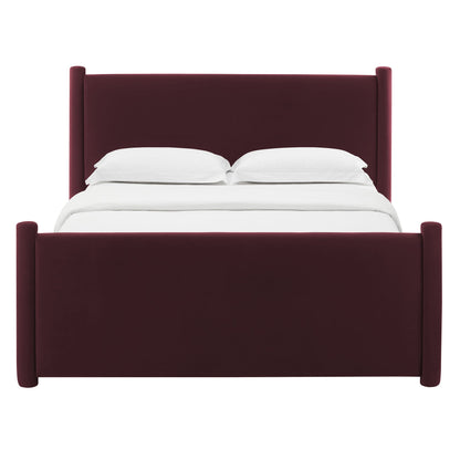 Rael Performance Velvet Queen Platform Bed by Modway
