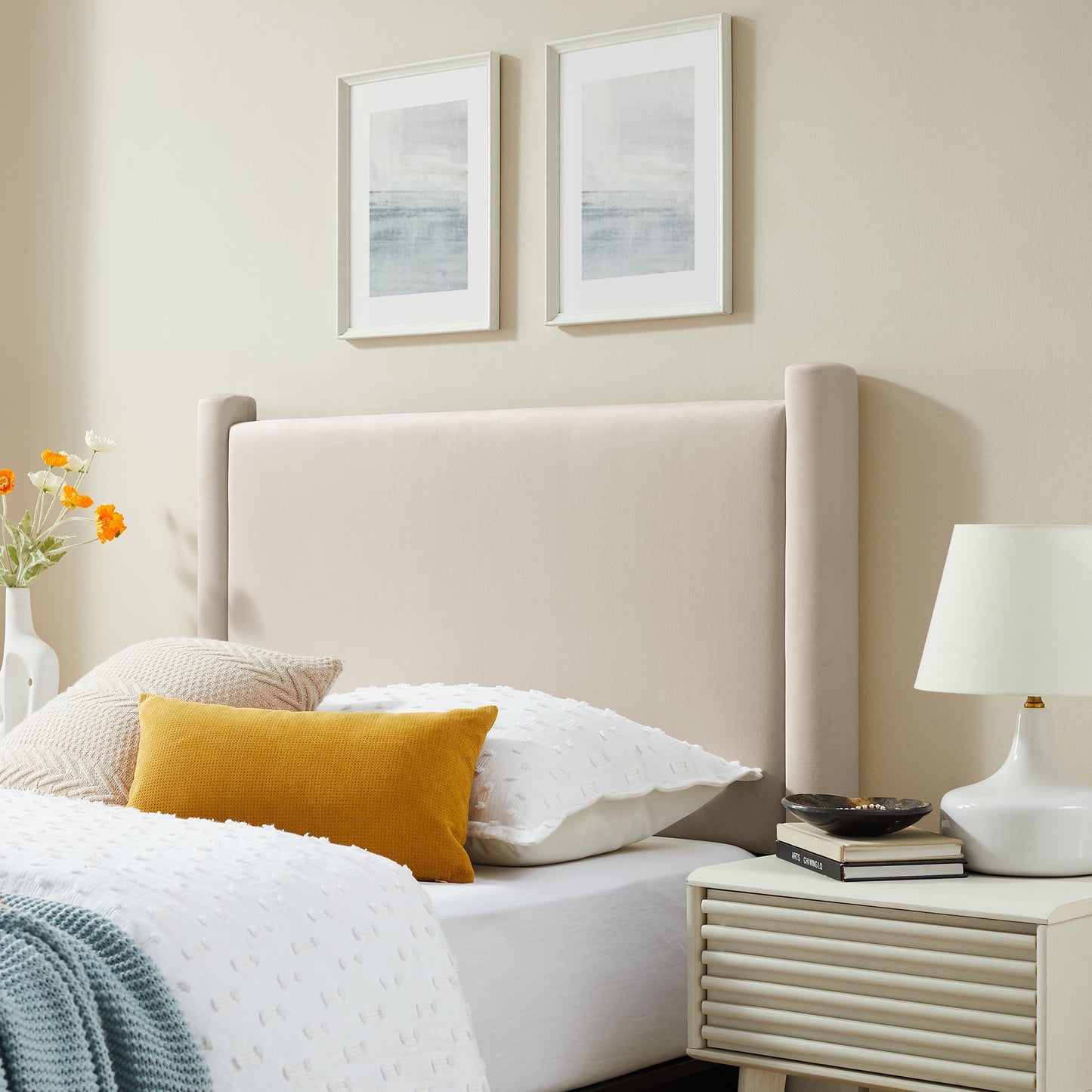 Rael Performance Velvet Twin Headboard by Modway