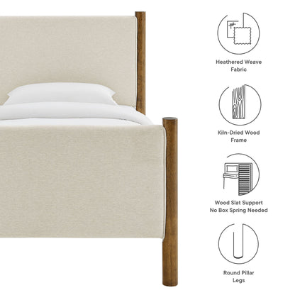 Maven Twin Size Fabric Upholstered Platform Bed by Modway