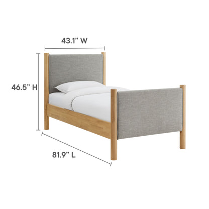 Maven Twin Size Fabric Upholstered Platform Bed by Modway