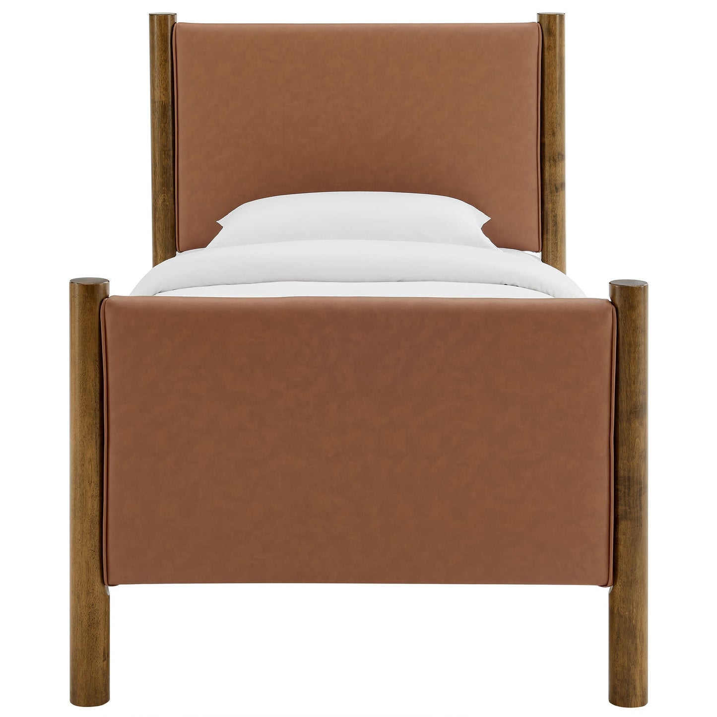 Maven Twin Size Vegan Leather Upholstered Platform Bed by Modway