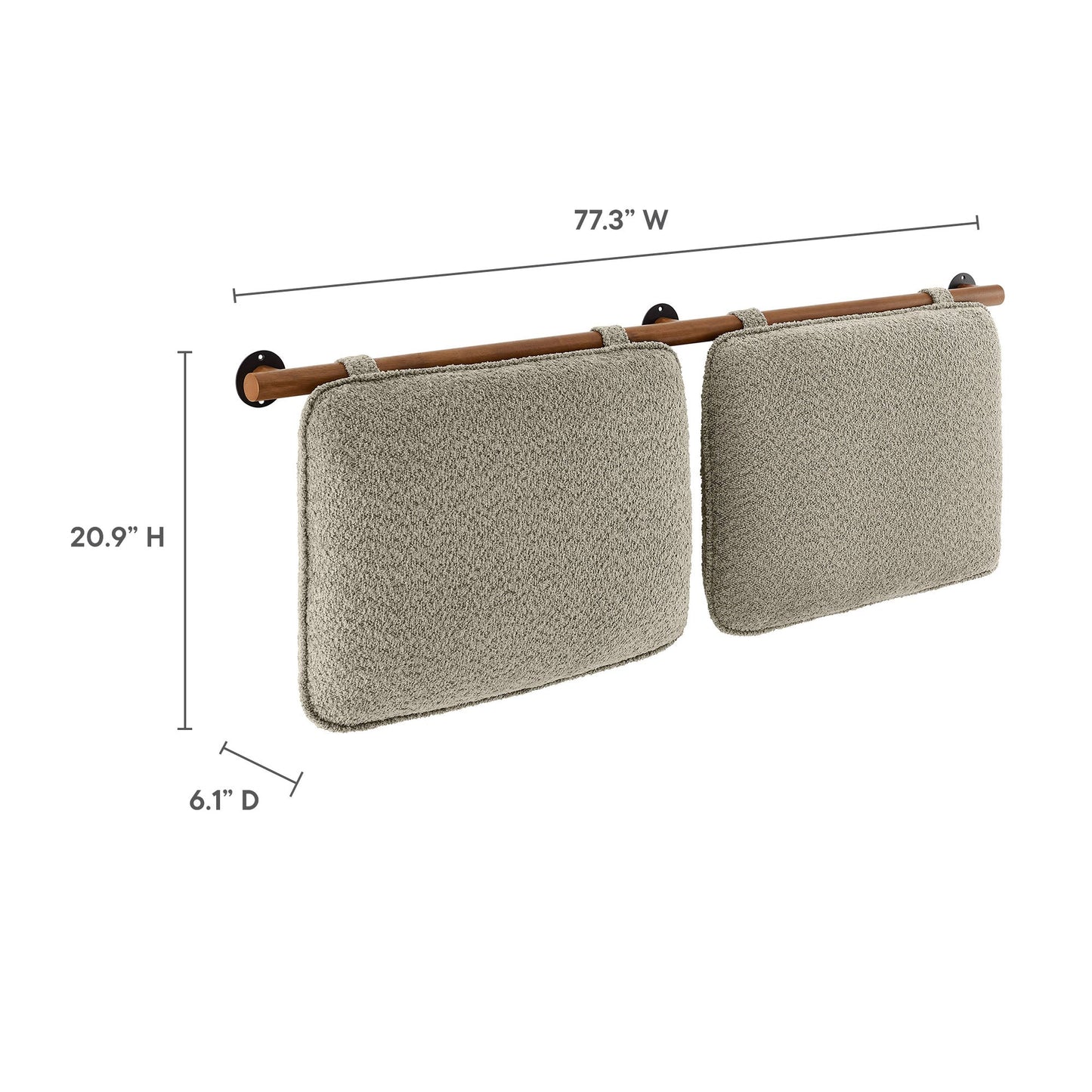 Anela Wall-Mounted Chenille Upholstered King Size Headboard