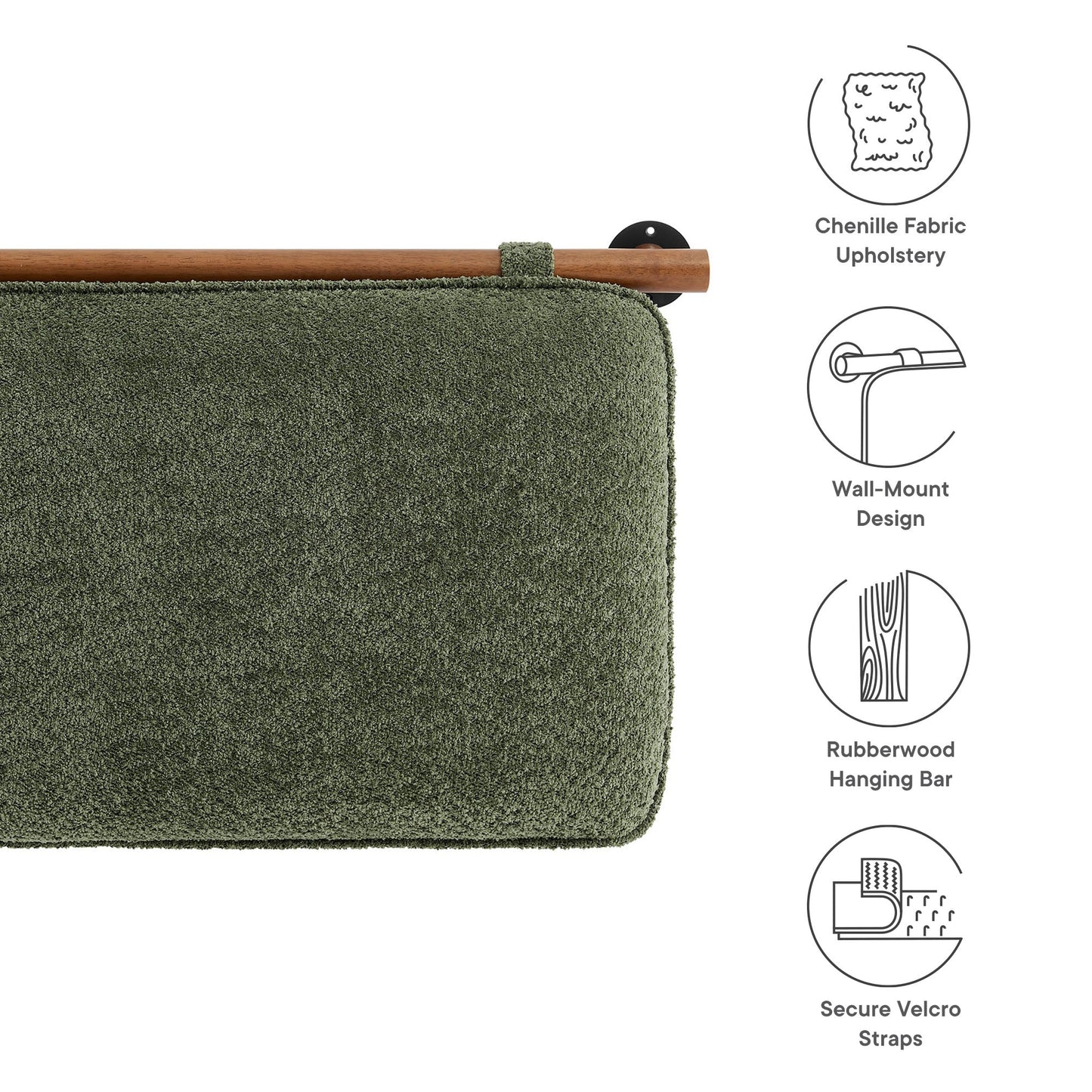 Anela Wall-Mounted Chenille Upholstered King Size Headboard