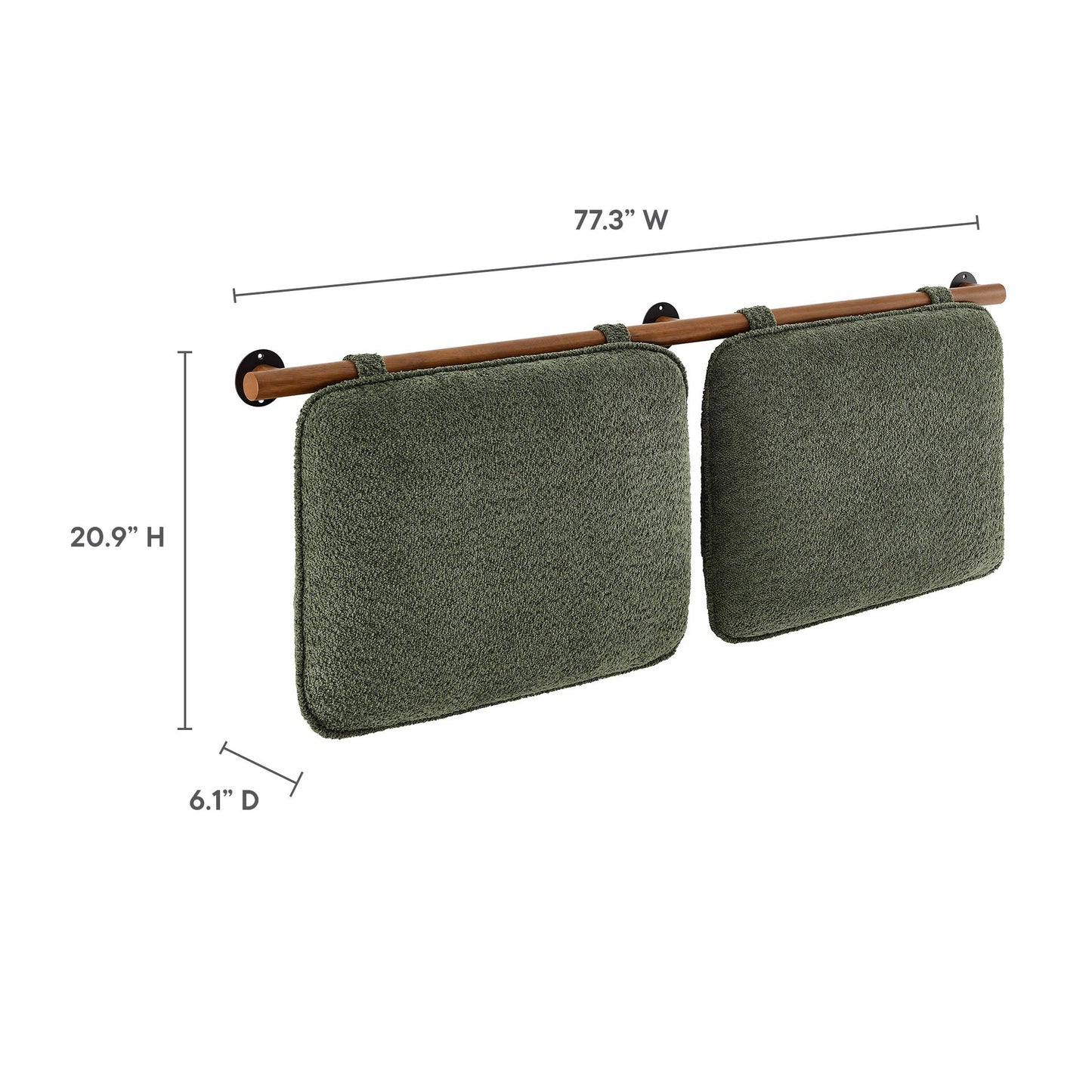 Anela Wall-Mounted Chenille Upholstered King Size Headboard