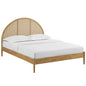 Odette Queen Arched Rattan Cane Platform Bed by Modway