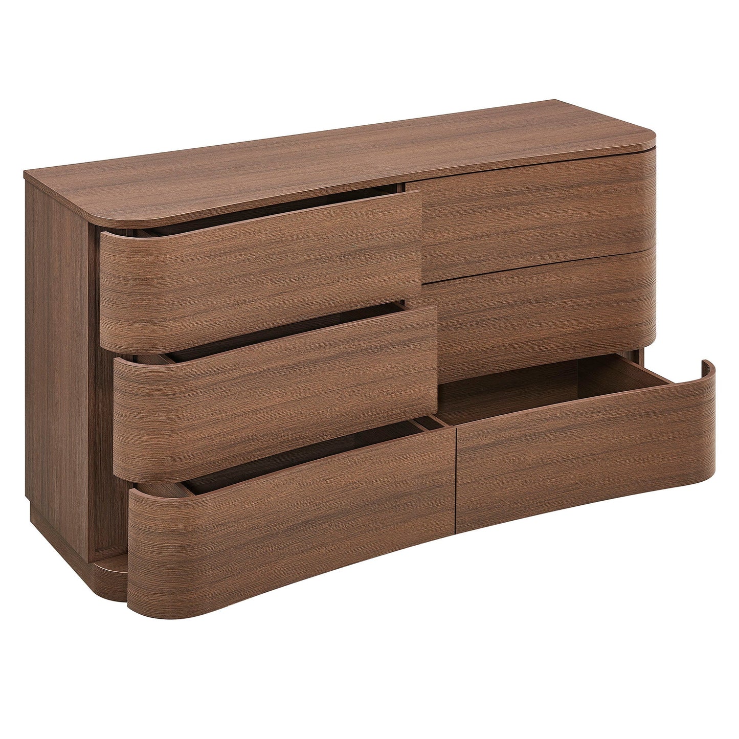 Mirae 6-Drawer Curved Dresser by Modway