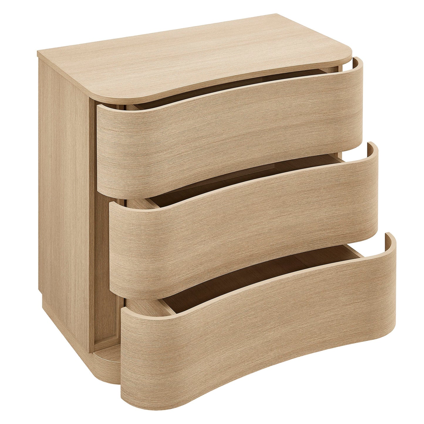 Mirae 3-Drawer Curved Compact Dresser by Modway