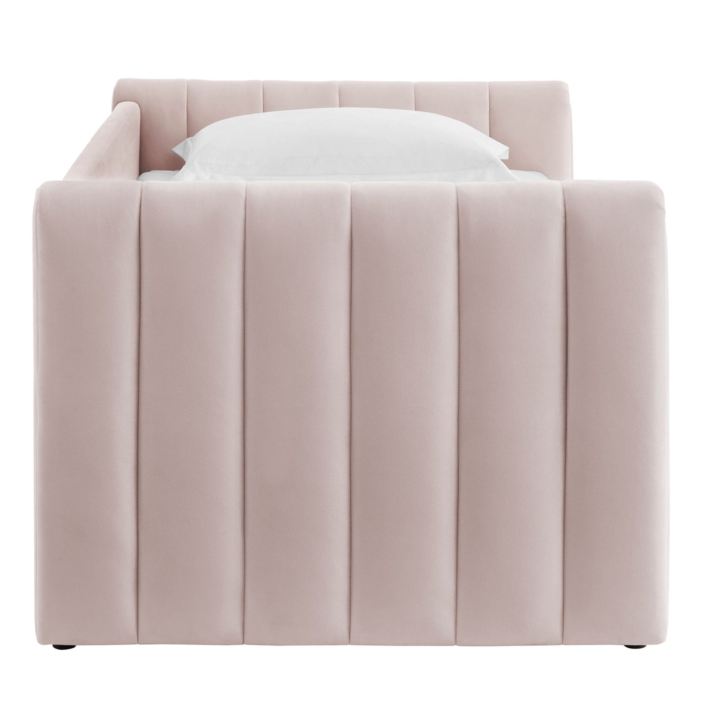 Veyla Channel Tufted Performance Velvet Twin Daybed With Trundle