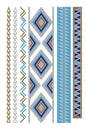 Turquoise & Gold Tattoo Pattern
