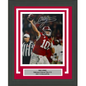 Framed Autographed/Signed Mac Jones Alabama Crimson Tide 8x10 College Football Photo Fanatics COA