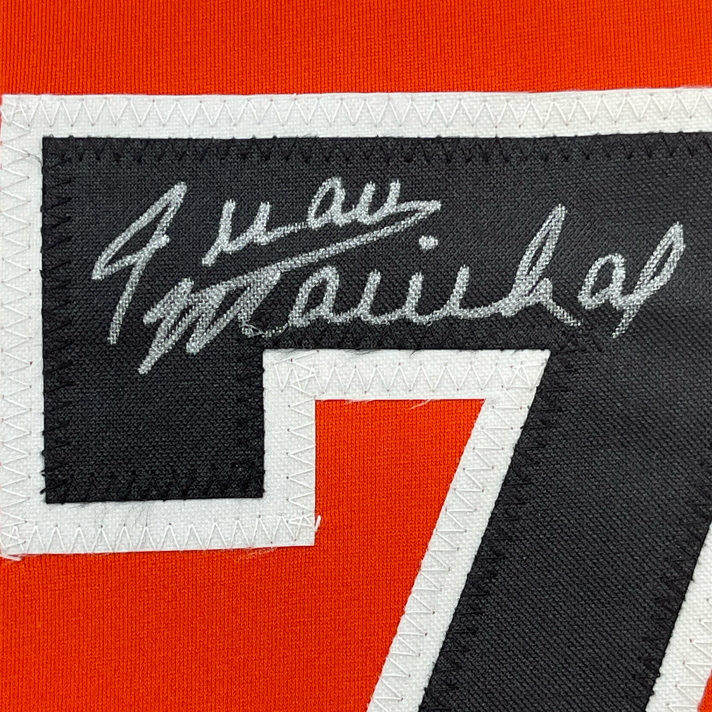 Framed Autographed/Signed Juan Marichal 35x39 San Francisco Orange Baseball Jersey JSA COA